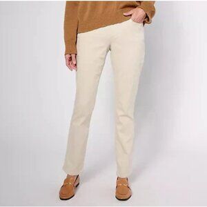 Belle Kim Gravel TripleLuxe Twill Forward Seam Jean-Natural-Tall 14-NEW-A628309